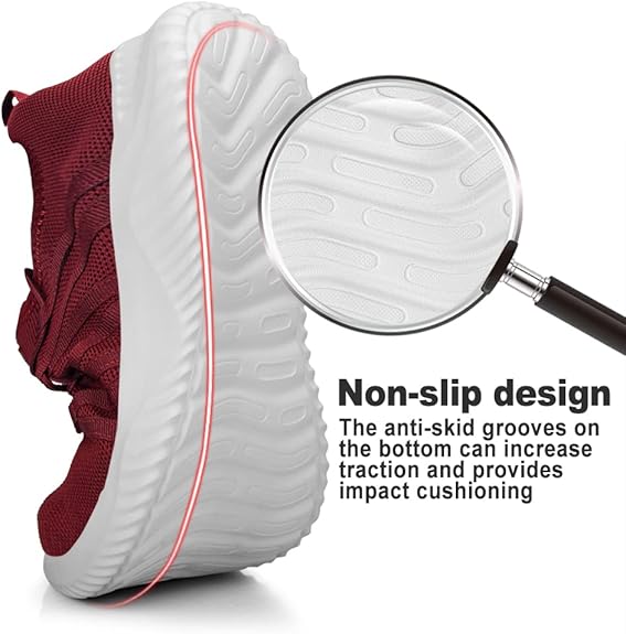 Feethit Mens Slip On Running Shoes