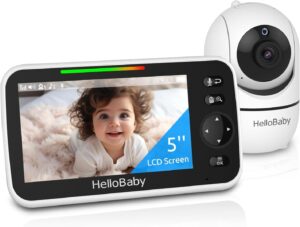 HelloBaby HB6550 No WiFi Baby Monitor 5" Screen & 30h