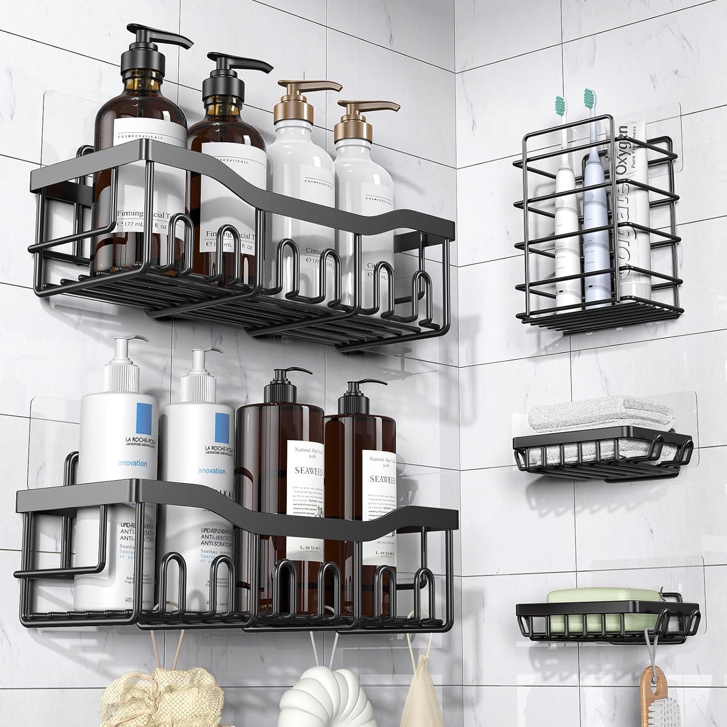 EUDELE Adhesive Shower Caddy