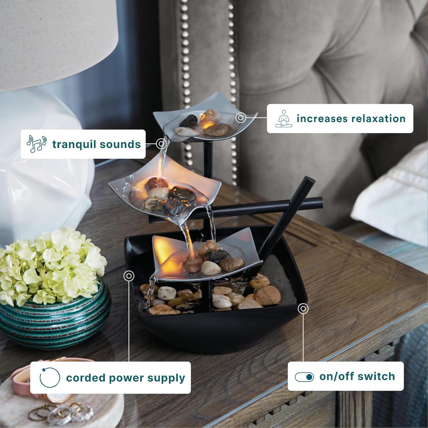 Homedics Tabletop Water Fountain